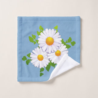 Gant de toilette aux pâquerettes