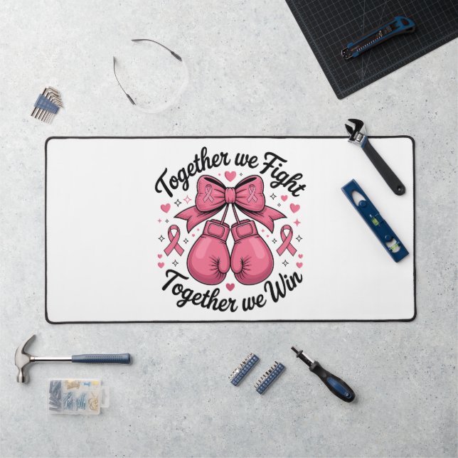 Gants de boxe Ruban Rose Sensibilisation au cancer (Poste de travail)