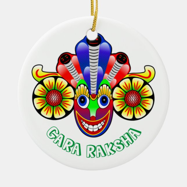 Gara Raksha Sri Lanka démon design Ornement (Devant)