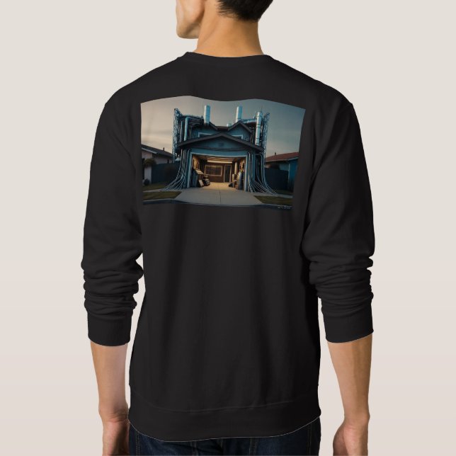 Garage Tech Upgrade men black sweatshirt back (Dos)