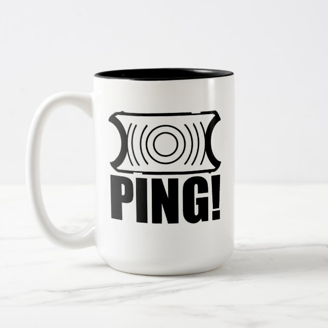 Garand en bloc Ping mug sombre image (Gauche)