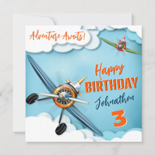 Garçon anniversaire pilote d'avion de chasse