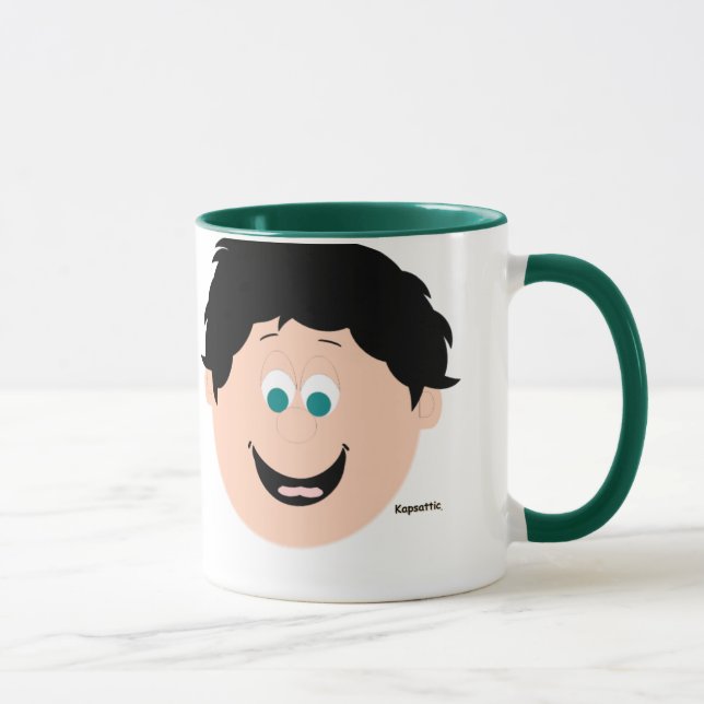 Garçon aux cheveux noirs Tasse à rire (Droite)
