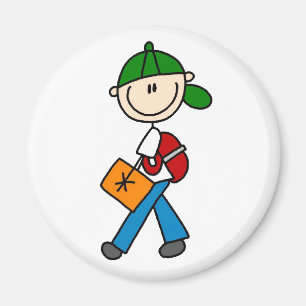 Garçon Avec Magnet Sac À Dos