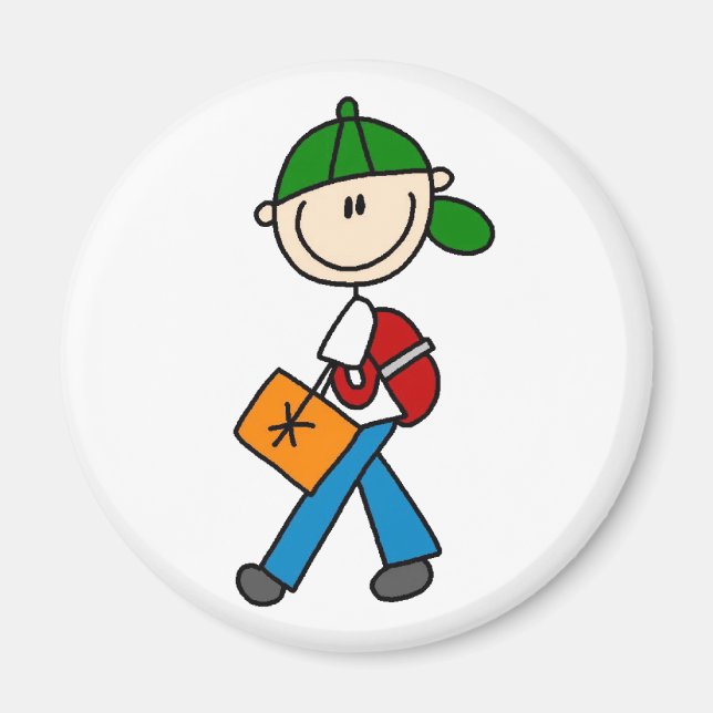 Garçon Avec Magnet Sac À Dos (Devant)