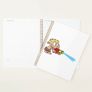 Garçon Avec Supersoaker Spiral Planner