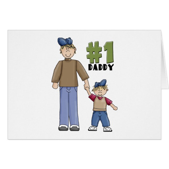 Garçon blond de papa du numéro un (Devant horizontal)