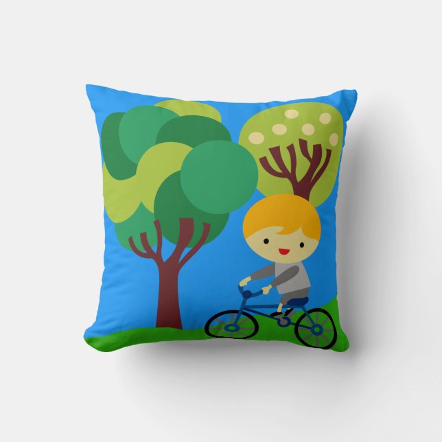Garçon blond sur le coussin de bicyclette (Recto)