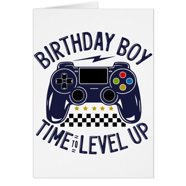 Garçon d'anniversaire Temps de passer au niveau su (Devant)