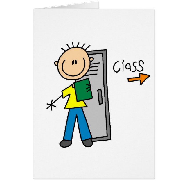 Garçon dans la carte d'école (Devant)