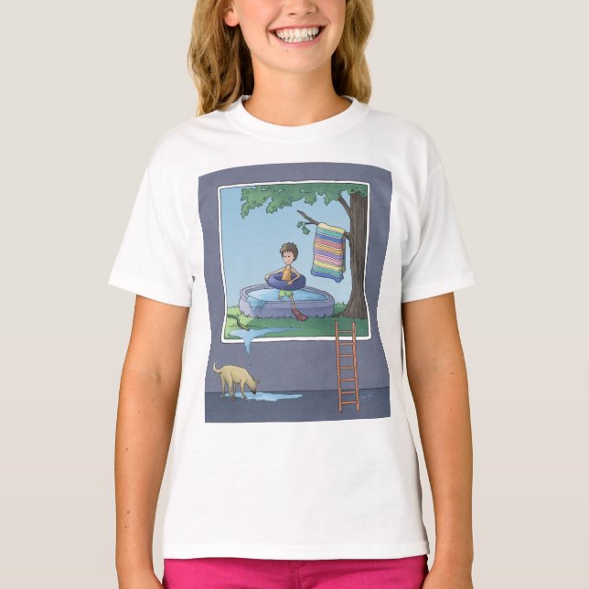 Garçon dans la piscine enfant T-Shirt (Devant)