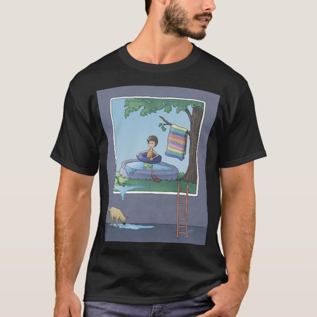 Garçon dans la piscine enfant T-Shirt (Devant)