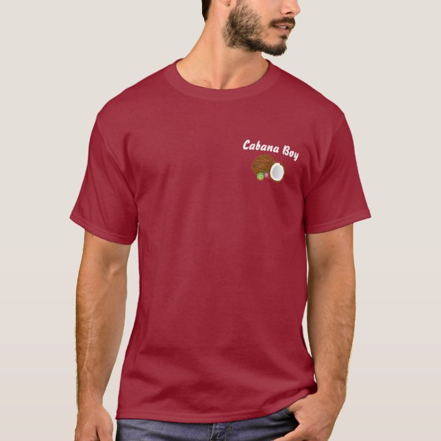 Garçon de cabane avec le T-shirt de noix de coco (Devant)