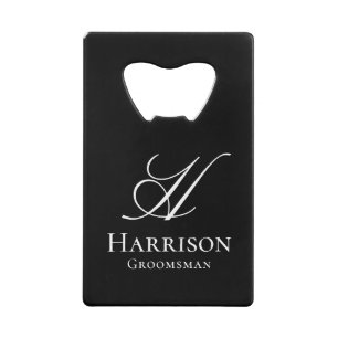 Garçon d'honneur élégant personnalisé noir blanc m