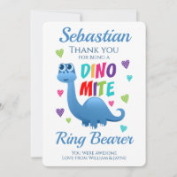Garçon d'honneur porteur de bague Merci Dinosaure