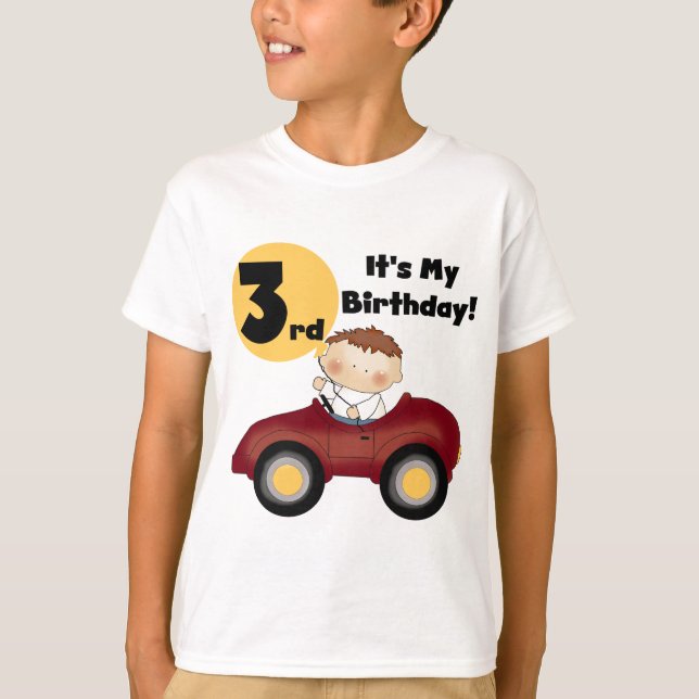 Garçon en 3èmes T-shirts et cadeaux d'anniversaire (Devant)