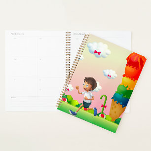 Garçon En Candy Land Spiral Planner