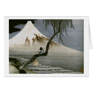 Garçon et Mont Fuji Hokusai Art japonais