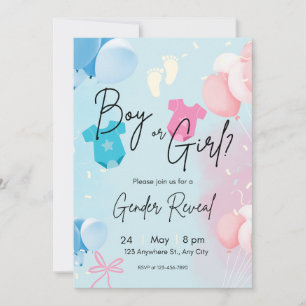 Garçon ou fille Pastel Genre Reveillez Invitation