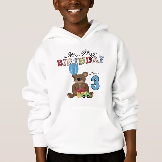 Garçon ours 3e anniversaire Tshirts et cadeaux (Devant)