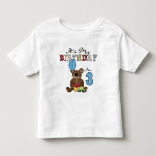 Garçon ours 3e anniversaire Tshirts et cadeaux