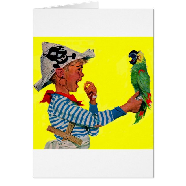 garçon pirate et perroquet (Devant)