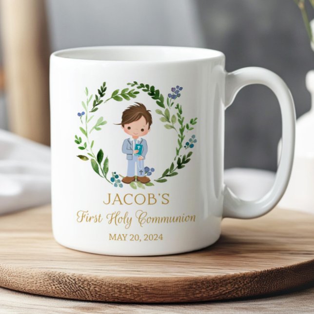Garçon Première Communion Mug Faveurs religieuses (Créateur téléchargé)