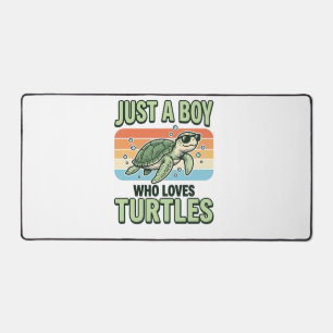 Garçon qui aime les tortues Design de gravure vint