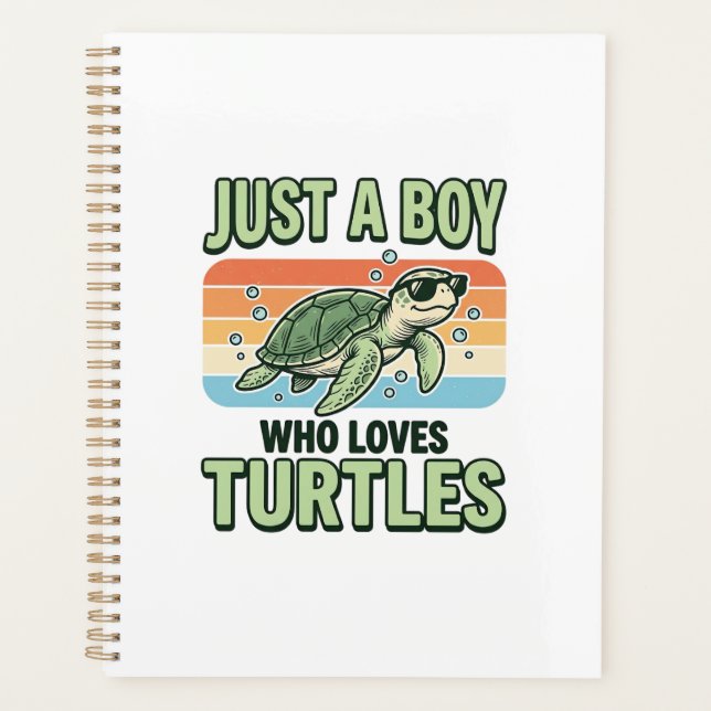 Garçon qui aime les tortues Dessin de gravure vint (Devant)