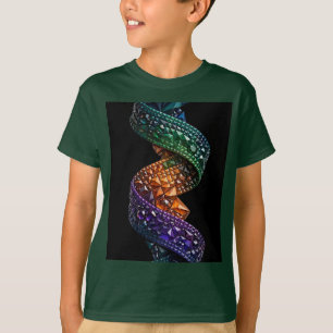 Garçon T-Shirt Mosaïque Cristal 3D Arc-en-Ciel Som