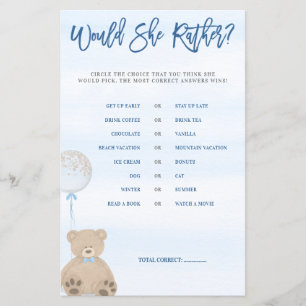 Garçon Teddy Bear Blue Balloon Voudrait Elle Plutô