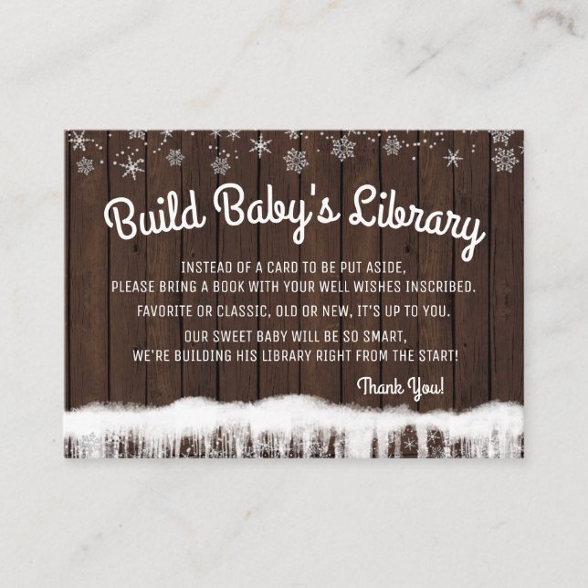 Garçons apportez des cartes de livre Flocon de nei (Devant)