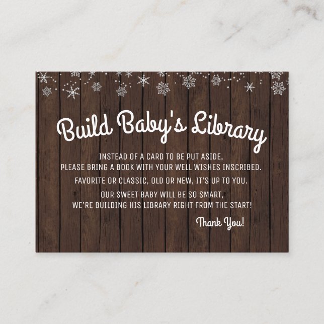 Garçons apportez des cartes de livre Flocon de nei (Devant)