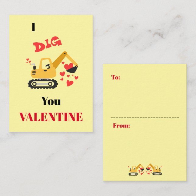 Garçons Classroom Valentine Cartes (Devant / Derrière)