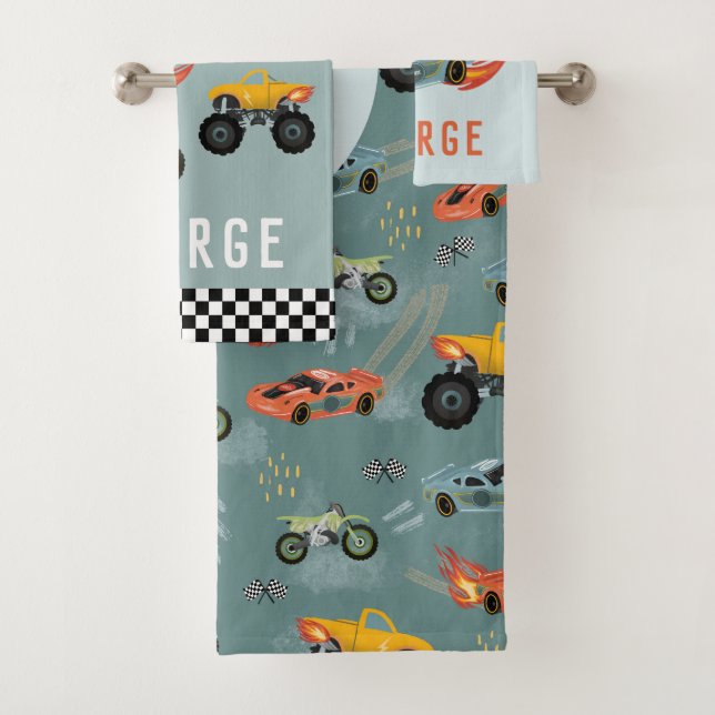 Garçons Cool Blue Racing Voiture Enfants (En situation)