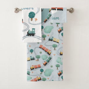 Garçons Cute Blue Train Motif Enfants
