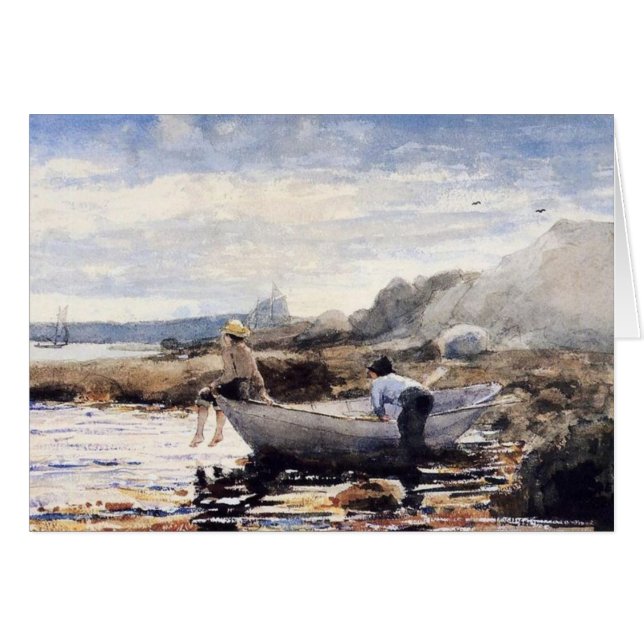 Garçons dans un doris (Devant horizontal)