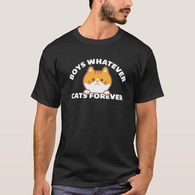 Garçons Drôle Quoi Que Chats Pour Jamais T-shirt (Devant)