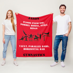 Garçons Gymnastique rouge Couverture polaire perso