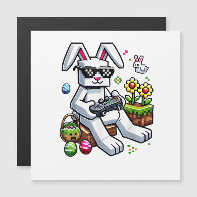 Garçons Joyeux Jour de Pâques Lapin Œuf Jeu Vidéo (Devant / Derrière)