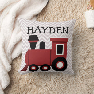 Garçons Red Train Coussin personnalisé