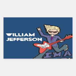 Garçons rockstar blonde nom bleu id étiquette auto