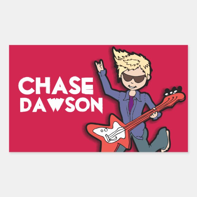 Garçons rockstar blonde nom rouge id étiquette aut (Devant)