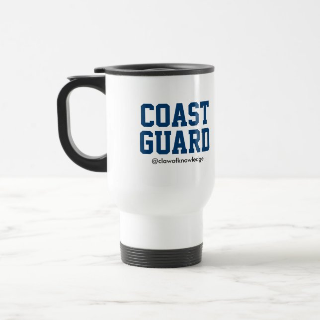 Garde côtière "Avertissement : Côte" Mug de voyage (Gauche)