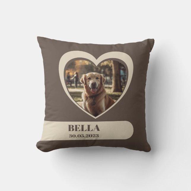 Garde d'animaux - Coeur Coussin personnalisable (Recto)