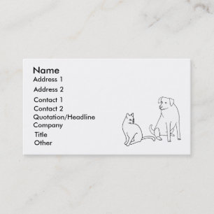 Garde d'animaux, service pour animaux, cartes de v
