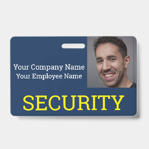 Garde de sécurité professionnel Badge photo bleu e