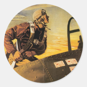 Garde-le Stickers Volant - Poster de guerre Vintag