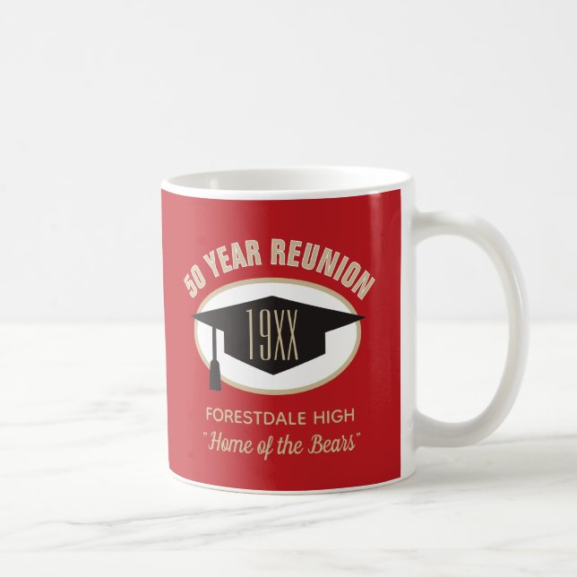Garde-toi ! Classe 50 ans Réunion café tasse (Droite)