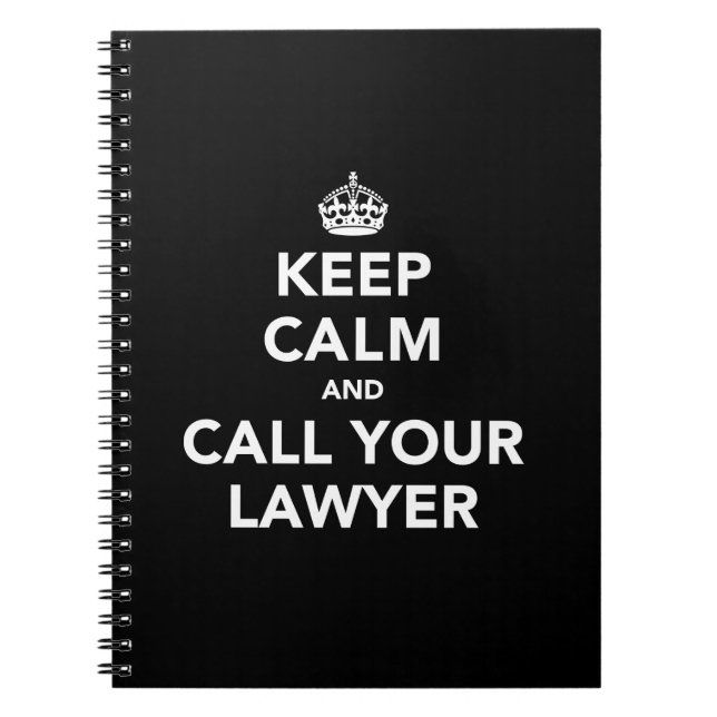 Garde ton calme et appelle ton avocat Cahier (Devant)